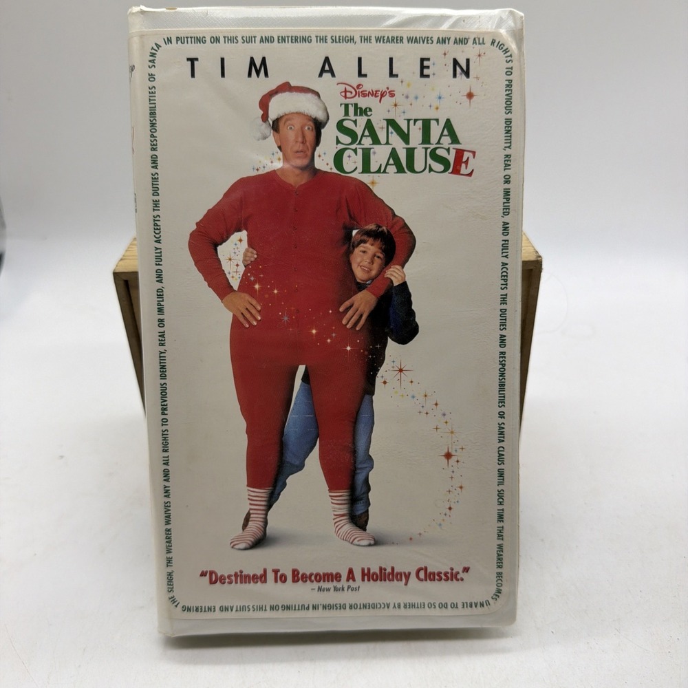 1995 The Santa Clause Movie VHS Tape Tim Allen Disney Christmas Vintage 3234